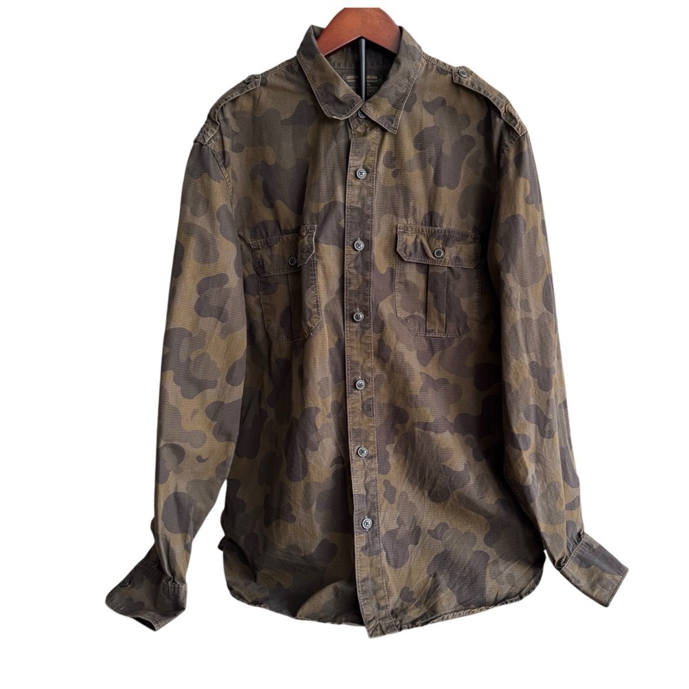 Lucky Brand Camouflage Button Down Shirt